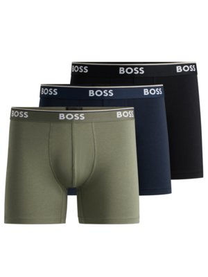 3er Pack Boxer-Trunks mit Label-Bund