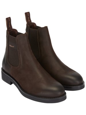 Chelsea Boots aus Rindsleder mit Blockabsatz