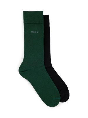 2er Pack mittelhohe Socken mit Rippbündchen