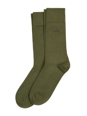 2er Pack mittelhohe Socken mit Rippbündchen