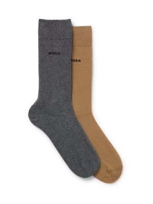 2er Pack mittelhohe Socken mit Rippbündchen