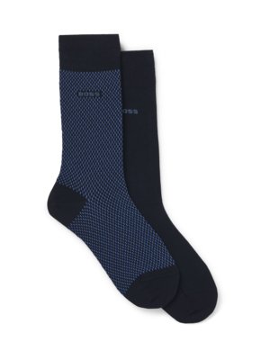 2er Pack mittelhohe Socken mit Rippbündchen