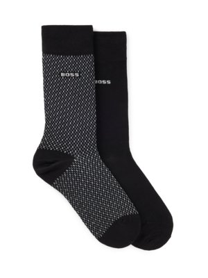 2er Pack mittelhohe Socken mit Rippbündchen