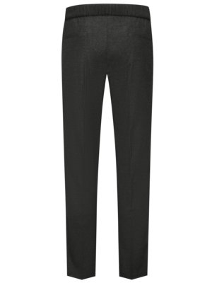 Flanell-Joggpant mit elastischem Bund, Slim Fit