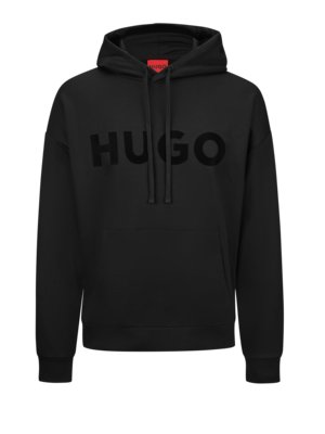 Hoodie mit gummiertem Logo-Schriftzug