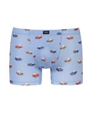 Stretch-Trunk mit Retro Car-Print