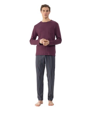 Langer Schlafanzug Contrast Stripe