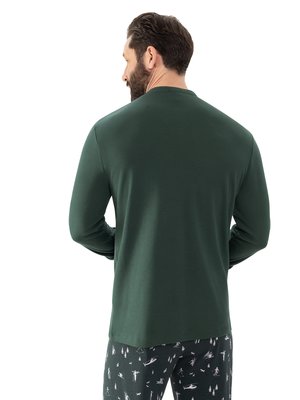 Longsleeve in Jersey-Qualität mit Serafinokragen