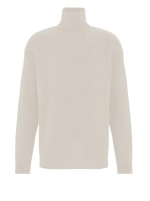 Weicher Pullover im Rippstrick-Design