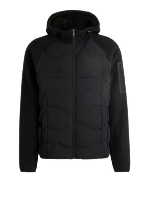 Elastische Hybrid-Steppjacke mit gefütterten Fleece-Ärmeln