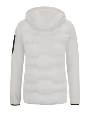 Elastische Hybrid-Steppjacke mit gefütterten Fleece-Ärmeln