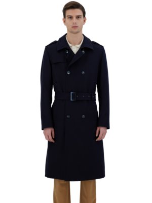 Zweireihiger Trenchcoat mit Stepp-Innenfutter