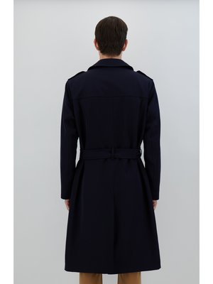 Zweireihiger Trenchcoat mit Stepp-Innenfutter