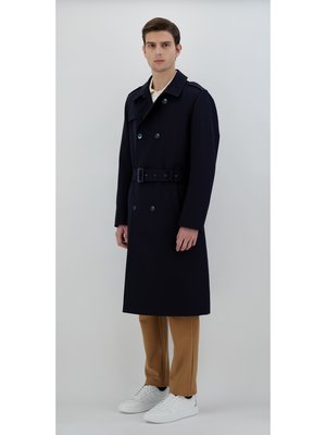 Zweireihiger Trenchcoat mit Stepp-Innenfutter