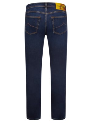 Jeans Bard mit Motiv-Patch und Kontrastnähten, Slim Fit