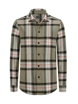 Casual, Kariertes Overshirt aus weichem Baumwoll-Flanell