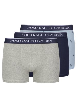 3er Pack Boxer-Trunks mit Label-Bund