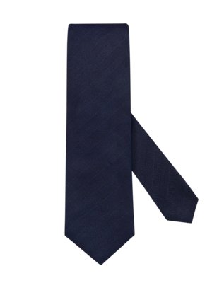 Krawatte aus Baumwolle und Seide mit Fischgrät-Muster