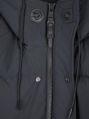 Ultraleichter Daunenparka mit Stretchanteil und Logo-Aufnäher