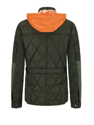 Steppjacke mit verstaubarer Kapuze und Fleece-Futter