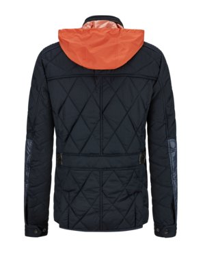 Steppjacke mit verstaubarer Kapuze und Fleece-Futter