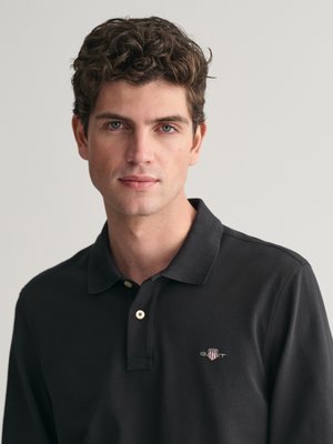 Langarm Poloshirt in Piqué-Qualität, Regular Fit