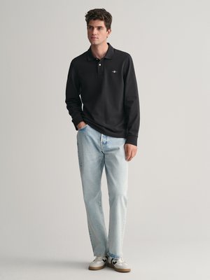 Langarm Poloshirt in Piqué-Qualität, Regular Fit