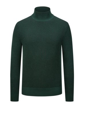 Pullover in Bicolor-Optik mit Turtleneck