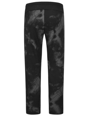 Sweatpants aus Stretch-Gewebe mit gummiertem Print