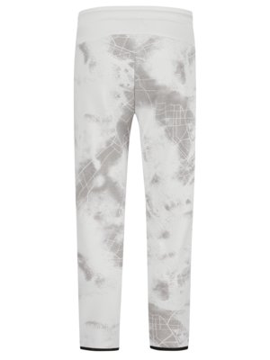 Sweatpants aus Stretch-Gewebe mit gummiertem Print