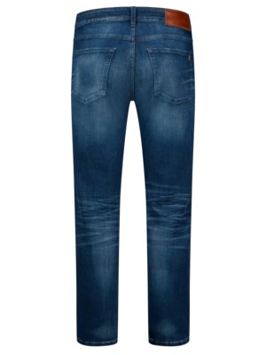 Soft Motion Stretch-Jeans mit Distressed-Details, Slim Tapper