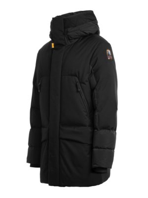 Daunenparka Hikari mit Logo-Patch und Kapuze