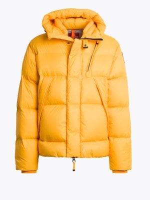 Daunenjacke mit Logo-Patch in Puffer-Optik