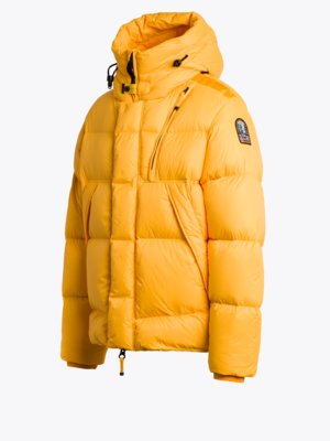 Daunenjacke mit Logo-Patch in Puffer-Optik