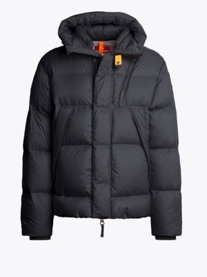 Daunenjacke mit Logo-Patch in Puffer-Optik