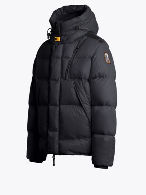 Daunenjacke mit Logo-Patch in Puffer-Optik