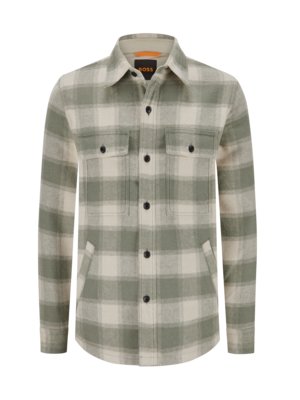 Flanell-Overshirt mit Karo-Muster