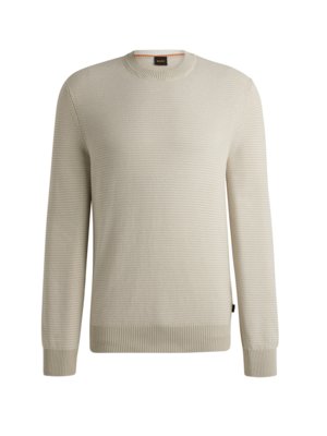 Pullover aus einem zweifarbigem Baumwollgemisch, Regular Fit