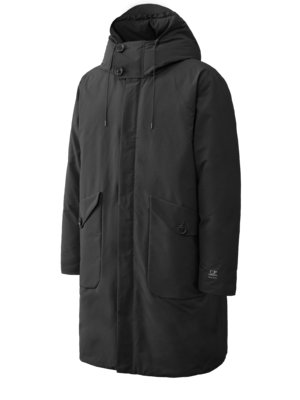 Lange Daunenjacke mit wasserabweisender Micro-M (R) Ausstattung