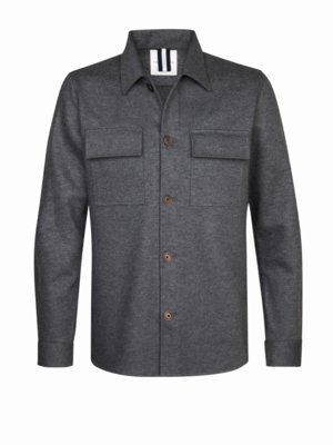 Overshirt in Double Face-Optik mit Pattentaschen