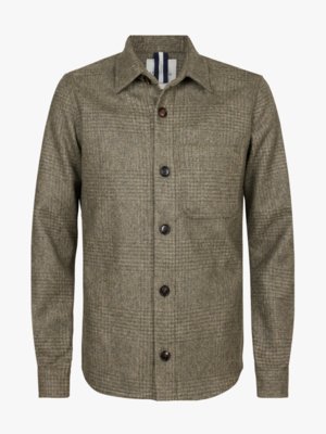 Overshirt aus einem Wollgemisch mit Glencheck-Muster