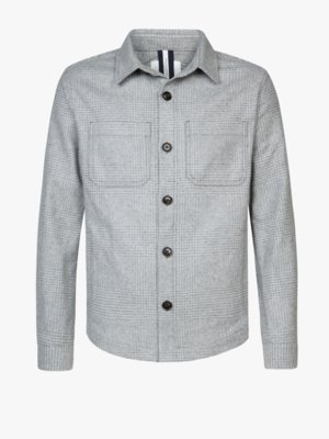 Overshirt mit tonalem Glencheck-Muster