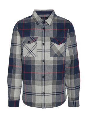 Festes Overshirt in Flanell-Haptik mit Tartanmuster