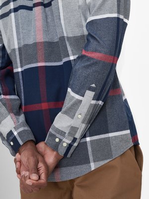 Flanellhemd-mit-großem-Karo-Muster,-Tailored-Fit