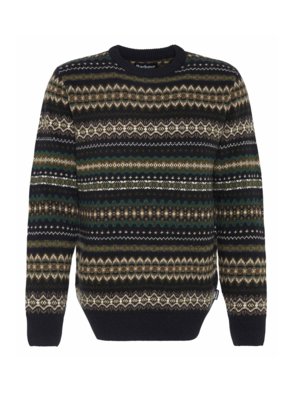 Pullover aus Wolle mit Norweger-Muster