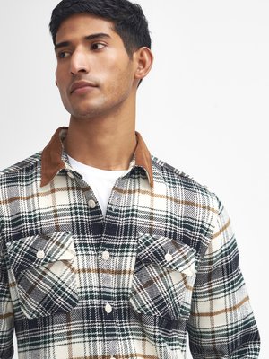 Overshirt aus Baumwolle mit Glencheck-Muster, Tailored Fit