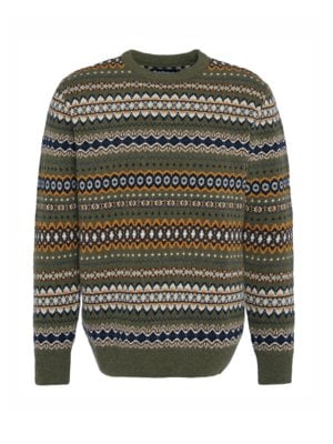 Pullover aus Wolle mit Norweger-Muster