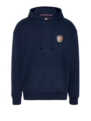 Hoodie mit goldener Wappen-Stickerei