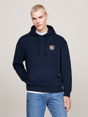 Hoodie mit goldener Wappen-Stickerei