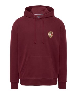 Hoodie mit goldener Wappen-Stickerei